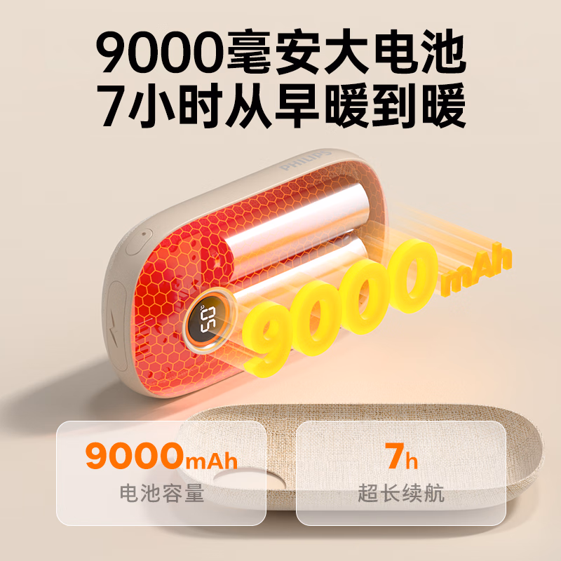 飞利浦(PHILIPS)石墨烯暖手宝充电宝二合一暖宝宝电暖宝长续航速热送老婆女生朋友生日节日礼物年终奖 AHR2124HHD - 图片 5