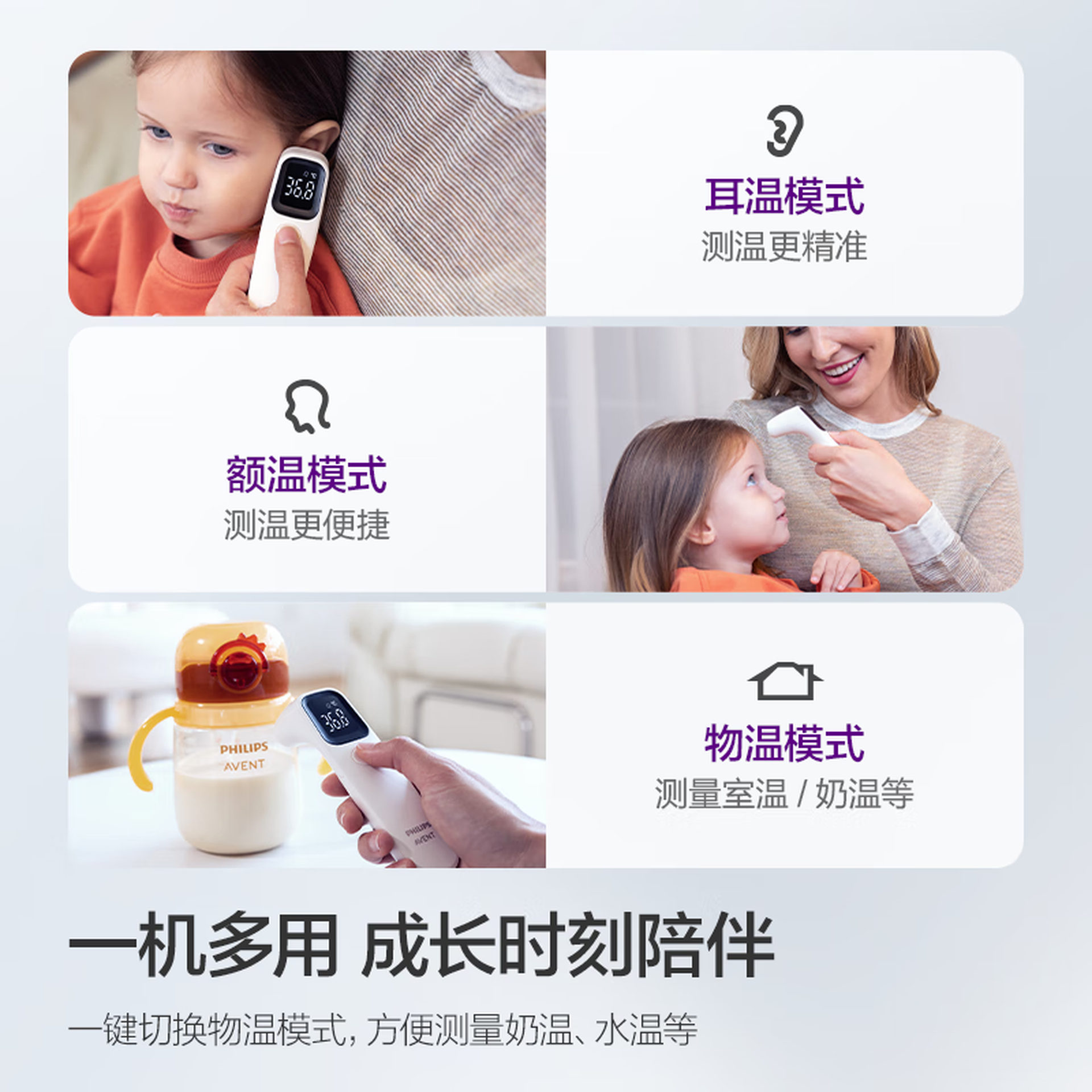 AVENT飞利浦新安怡医用级耳温枪精准红外体温计老人儿童婴儿电子温度计 - 图片 6